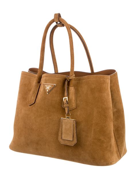 suede prada tote|prada shopping tote.